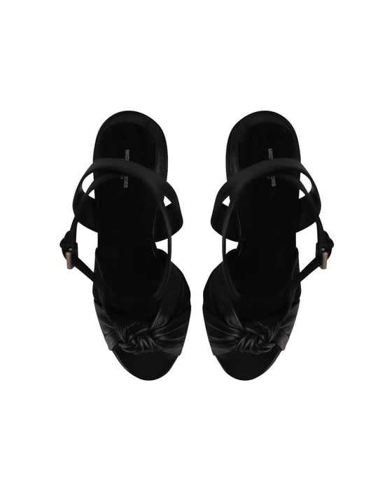 Michael Kors Gabrielle Runway Block-Absatzsandalen aus schwarzem Leder - Image 5