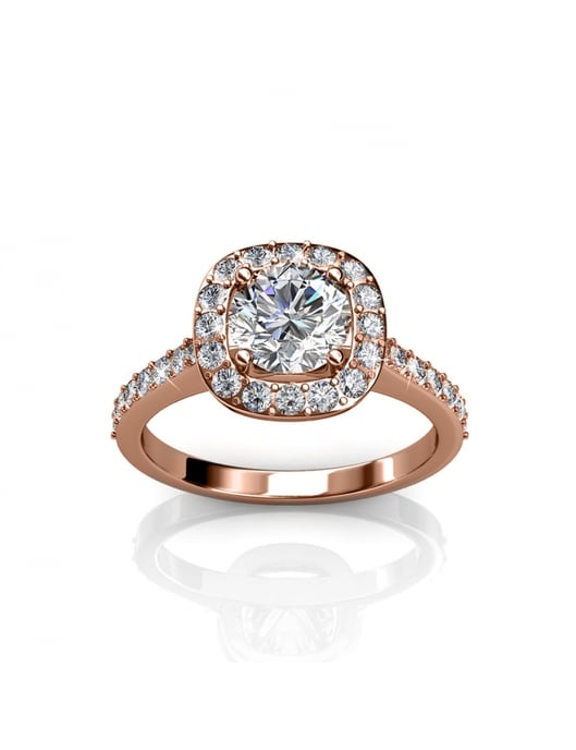 Kuscheliger Ring - Roségold und Kristall - Image 3