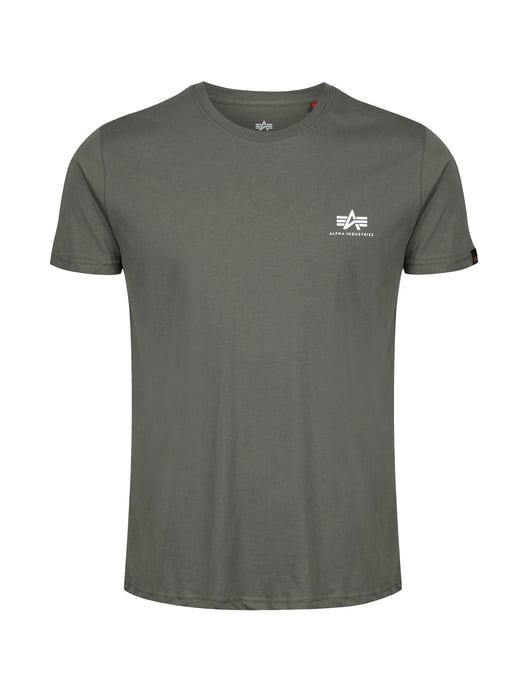 Alpha Industries Herren Basic T Kleinlogo in Oliv - Image 4