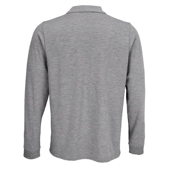SOLS - Poloshirt für Herren/Damen Unisex Langärmlig (Grau meliert) - Image 2