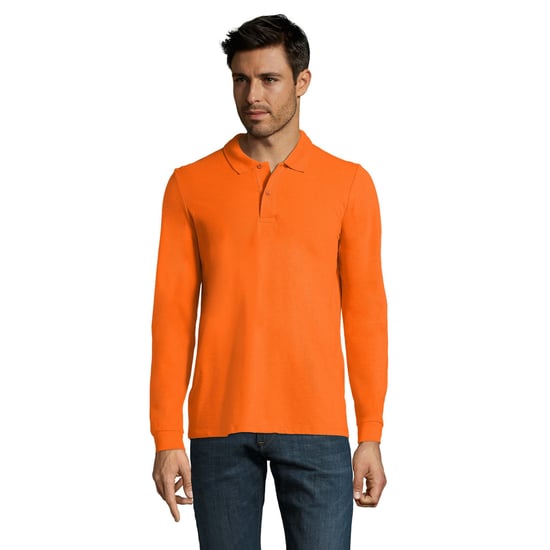 SOLS - "Perfect" Poloshirt für Herren Langärmlig (Orange) - Image 1