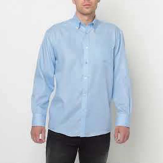 Russell Collection Mens Long Sleeve Ultimate Non-Iron Shirt (Bright Sky)