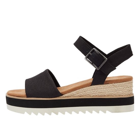 TOMS Diana Canvas Wedge Frauen Schwarz Sandalen - Image 5