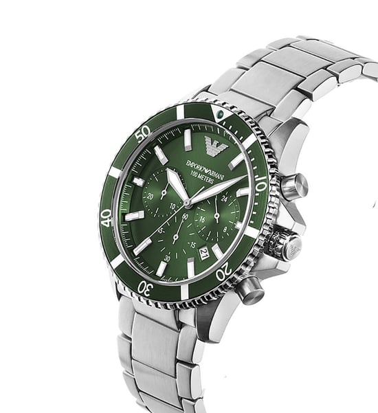 Emporio Armani Diver Herren Silberne Uhr AR11500 - Image 3