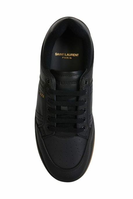 Saint Laurent Schwarze Kalbsleder Low-Top Sneaker - Image 4