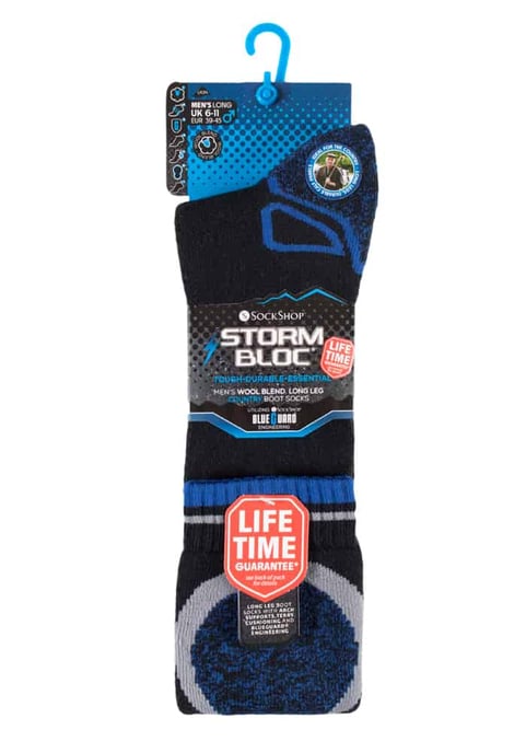 Extra lange kniehohe Socken aus Wollmischung für Gummistiefel - Image 2