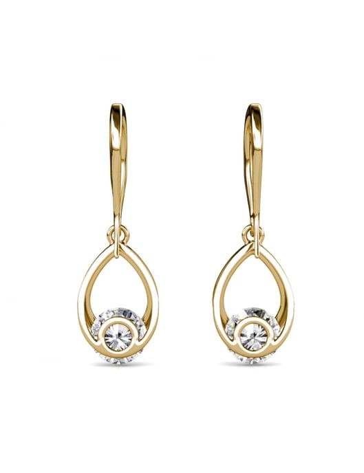 Tristin Hakenohrringe - Gold und Kristall - Image 5