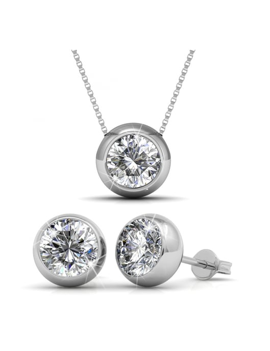 Kopie des Mond-Sets - Silber und Kristall - Image 1