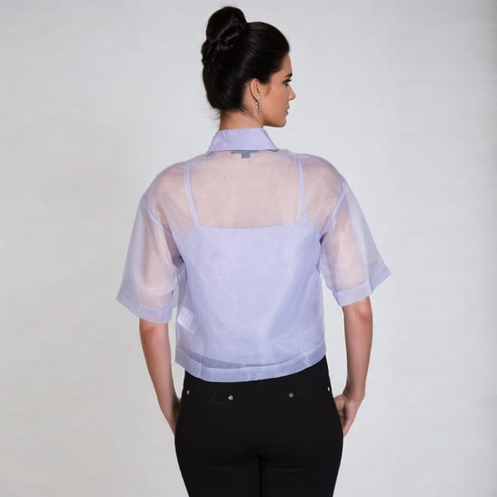 Kurzarm-Organza-Hemd mit Klappen - Image 3