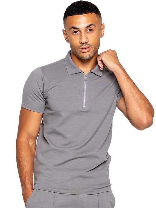 Enzo | Herren Zip Up Polo Shirt - Image 5
