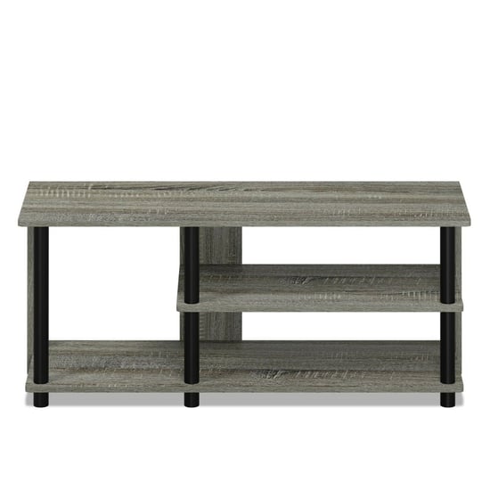 Furinno Turn-N-Tube Compact Multi Storage Shoe Rack, French Oak Grey/Black
