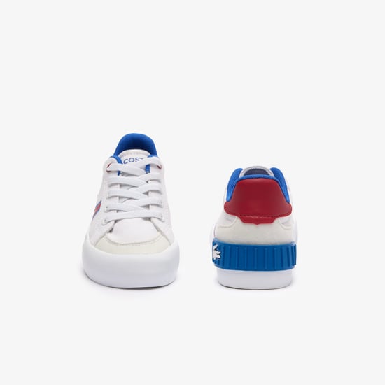 Boy's Lacoste Infants L004 Trainers in White red