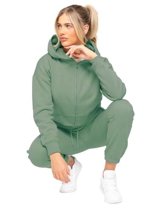 Enzo | Womens Crop Zip Hoodie - Image 5