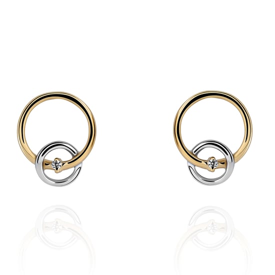 Orphelia 'Antoine' Damen 925 Sterling Silber Set: Halskette + Ohrringe + Ring - Silber/Gold SET-7503/1 - Image 3