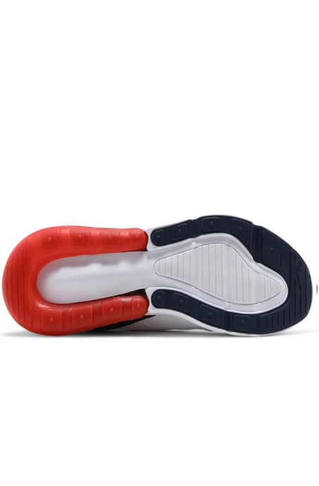Nike Air Max 270 Turnschuhe, Weiß/Chile Rot-Midnight Navy - Image 2
