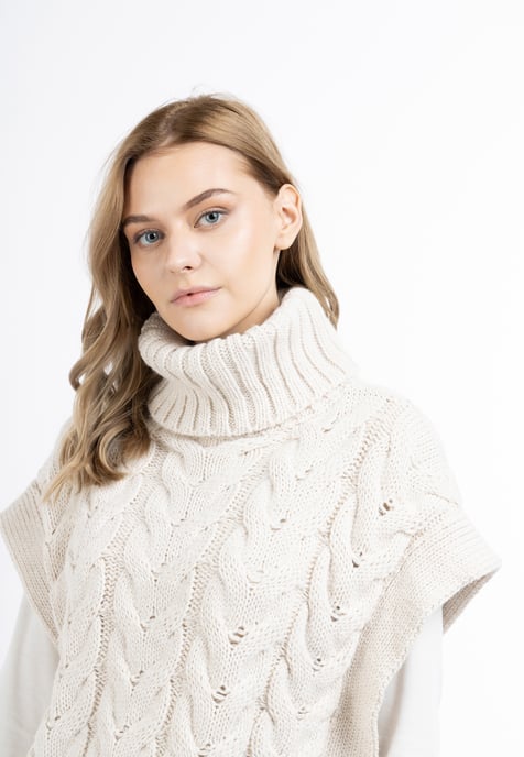 Dreimaster Strickweste Damen WOLLWEISS - Image 5