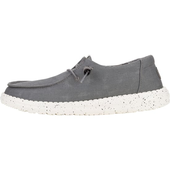 HEYDUDE Wendy Canvas 100% Baumwolle Damen Dunkelgrau Loafers - Image 5