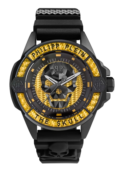Philipp Plein The $kull Carbon Fiber Schwarz Herren Armbanduhr PWAAA1922 - Image 1
