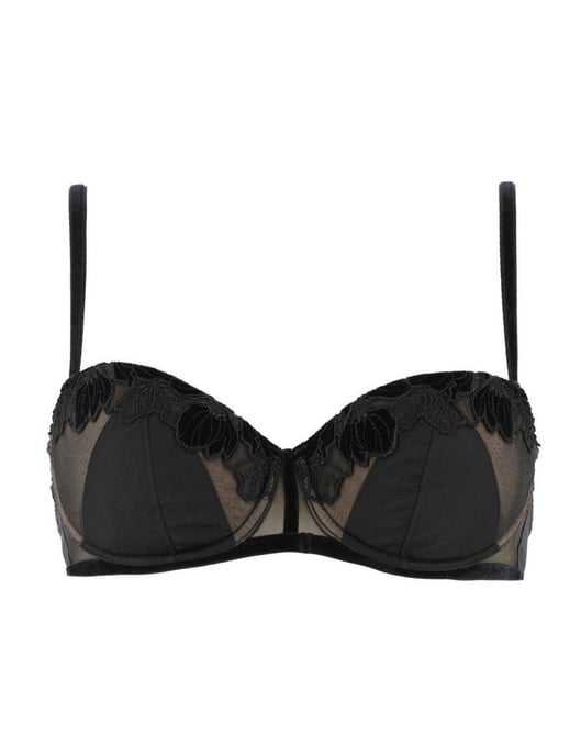 19732 Maison Lejaby Black Dahlia Padded Demi Cup Bra