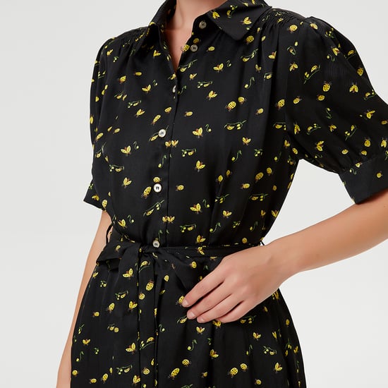 Shirt-Kleid mit Puffärmeln und Marienkäfer-Print - Image 4
