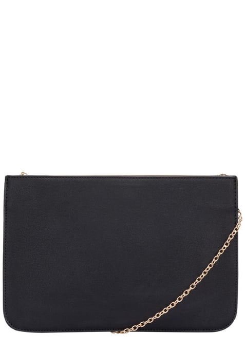 "Wanted" Slogan Chain Strap Clutch Bag