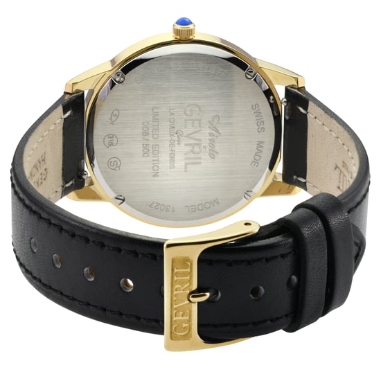 Gevril Airolo Swiss Diamond 13027 Leder Schweizer Quarzuhr - Image 2
