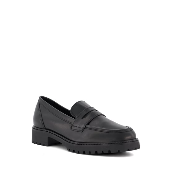 Dune Gild Damen Schwarze Lederloafer - Image 1