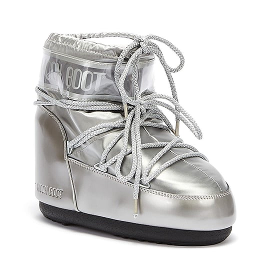 Moon Boot Klassische Icon Low Glance Damen Silber Stiefel - Image 2