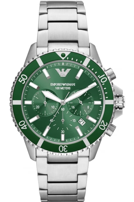 Emporio Armani Diver Herren Silberne Uhr AR11500 - Image 1