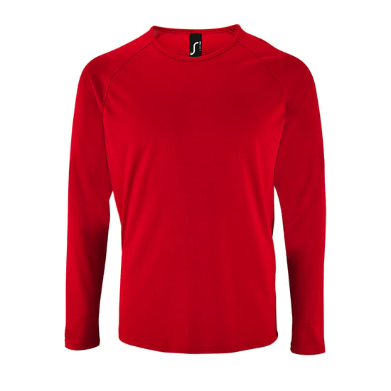 SOLS Herren Sportliches Langarm-Leistungs-T-Shirt (Rot) - Image 1