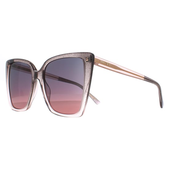 Jimmy Choo Cat Eye Damen Nude Glitzer Grau Fuchsia LESSIE/S - Image 2