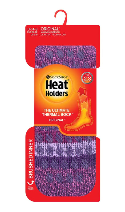 HEAT HOLDERS - Rutschfeste Damen-Thermo-Slipper-Socken mit Griffen - Image 2