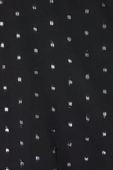 Petite Metallic Spot Wrap Blouse
