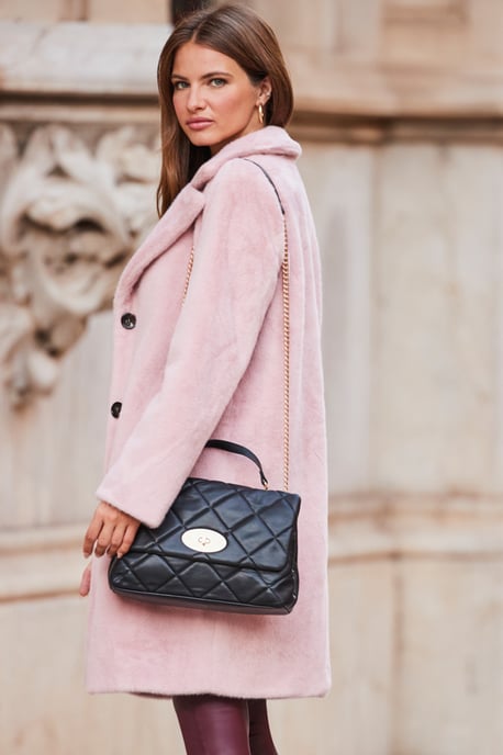 Soft Pink Super Cosy Faux Fur Coat