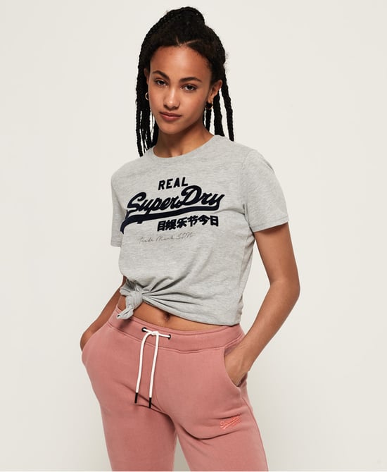 SUPERDRY Vintage Logo Flock Script T-Shirt