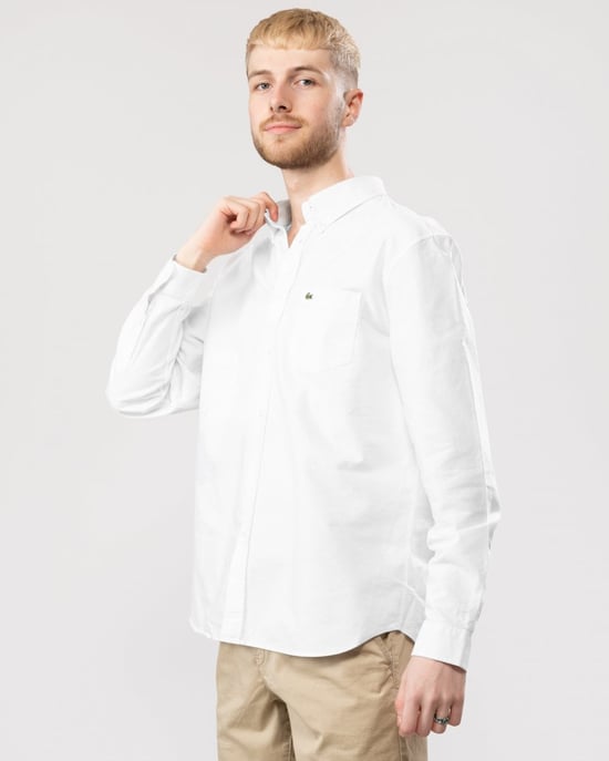 Lacoste Mens Casual Long Sleeve Woven Shirt