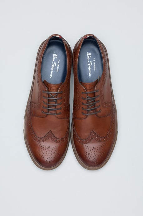 Ben Sherman Preston Leder Herren Braune Schnürschuhe - Image 3