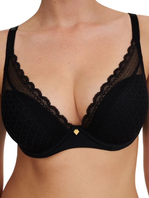 Norah Chic Plunge T-Shirt Bra - Black Black - Image 1