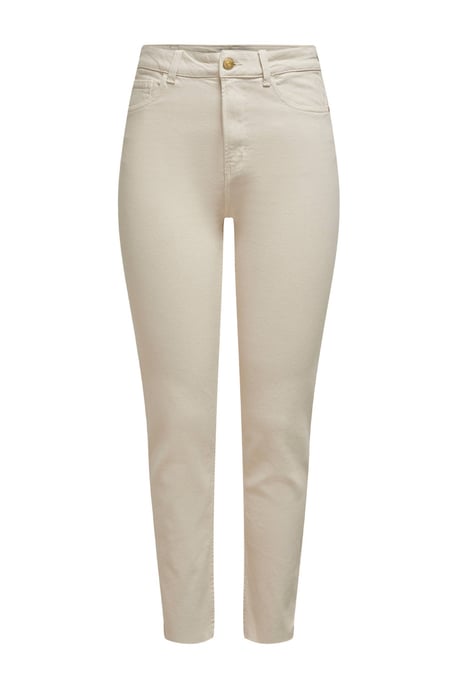 NUR gekürzte High-Waist Straight-Fit-Jeans ONLEMILY ecru - Image 1