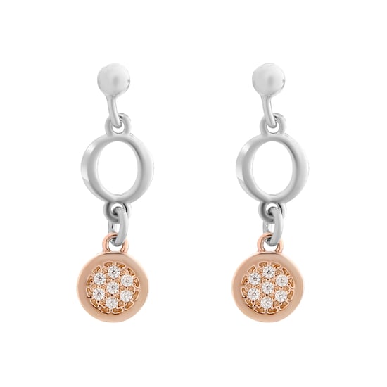 Orphelia 'Maite' Damen 925 Sterling Silber Set: Kette + Armband + Ohrringe - Silber/Rosé SET-7376 - Image 3