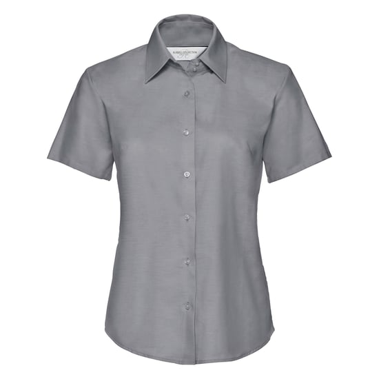 Russell Collection Damen/Damen Kurzarm-Oxfordhemd (Silbergrau) - Image 1