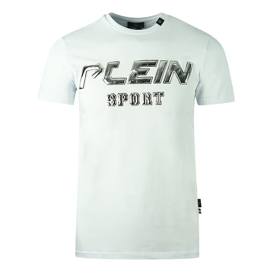 Plein Sport Silbernes Logo Weißes T-Shirt - Image 1