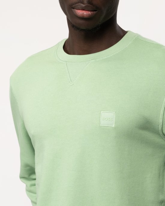 BOSS Orange Westart Herren Rundhals Sweatshirt mit Logopatch - Image 2