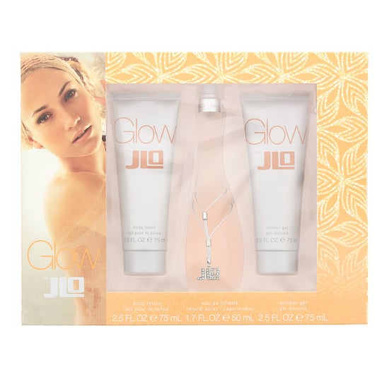 Jennifer Lopez Glow 3 Piece Gift Set: Eau De Toilette 50ml - Body Lotion 75ml - Shower Gel 75ml