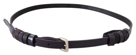 GF Ferre Ceinture pour femmes en cuir noir à boucle fine en métal chromé doré - Image 3
