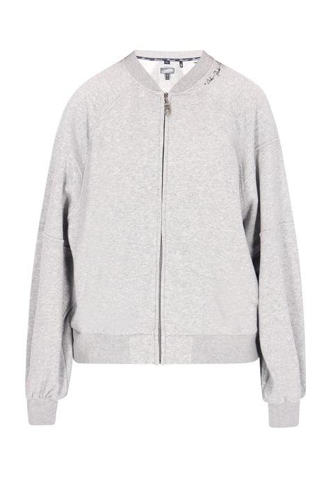 Dreimaster Sweatjacke Damen Grau Melange - Image 1