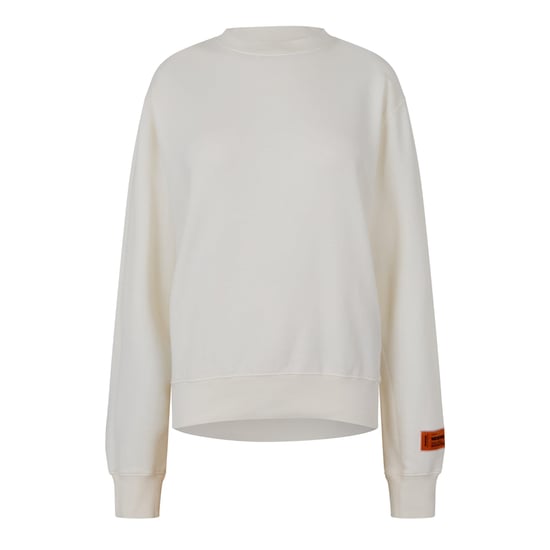 Women's Heron Preston Logo Recycled Cotton Crewneck Sweatshirt in White