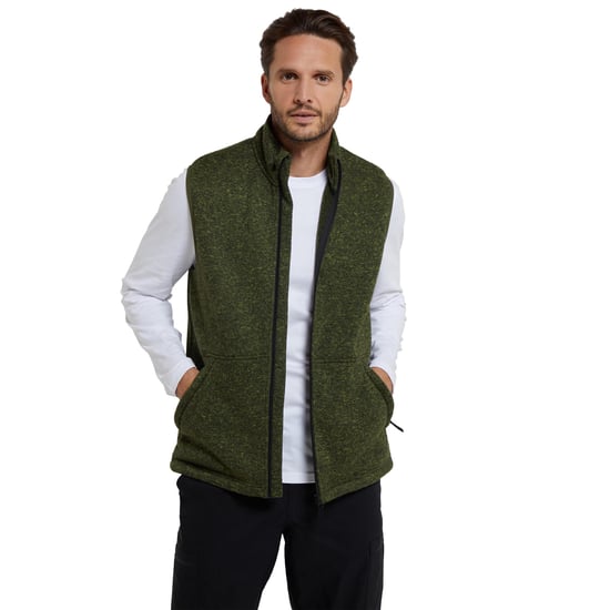Mountain Warehouse Mens Idris Fleece Gilet (Khaki Green)