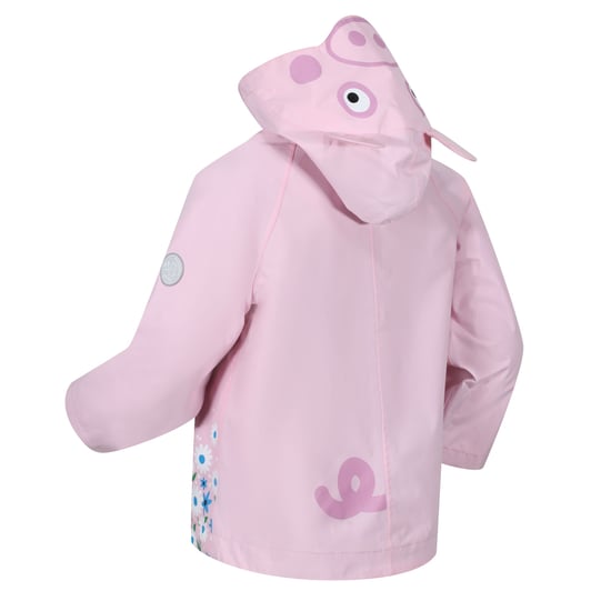 Regatta Childrens/Kids Peppa Pig Hooded Waterproof Jacket (Pink Mist)