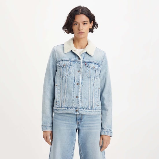 Women's Levis Original Sherpa Trucker Jacket in Light Blue - Image 1